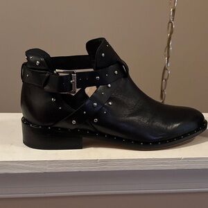 Halogen Black Studded Ankle Boots
